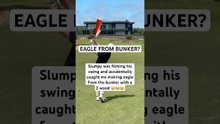 Eagle from the bunker with 3 wood 😂 golfshorts golf golfer golfing golfstagram funny [upl. by Ydarg671]