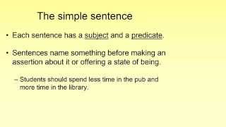 Grammar and Punctuation Lesson 1  Clauses and Sentences [upl. by Nuawed]