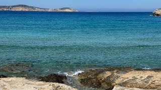 Bicycling from Psili Ammos beach to Almyros beach in Schoinoussa Island Small Cyclades [upl. by Nospmoht]