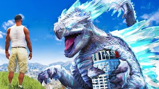 Franklin Found TITANUS SHIMO In GTA 5 Godzilla [upl. by Ralyt]