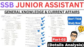 SSB JA GK amp CURRENT AFFAIRS ପରୀକ୍ଷା ପାଇଁ ମହତ୍ୱପୂର୍ଣ୍ଣ MOCK TESTPart 02JUNIOR ASSISTANT [upl. by Clemmie]