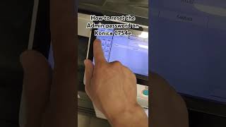 how to reset the admin password on a Konica c754e [upl. by Sidnal]