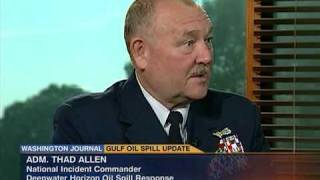 Admiral Thad Allen Discusses Live Video Feed of Oil Leak [upl. by Datha]