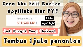 TEMBUS 1JUTA VIEW❗ CARA EDIT KONTEN SHOPEE AFFILIATE TANPA BELI PRODUK  CARA FYP KONTEN AFFILIATE [upl. by Eckart]