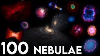 Flight through 100 nebulae  8 hours  Screensaver Relaxation Sleep [upl. by Crenshaw]