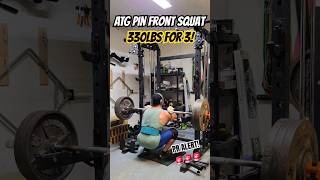 BRUTAL pin front squat PR 330lbs for 3 ATG reps 😤 [upl. by Aiem]