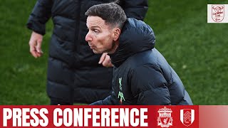 Pep Lijnders Carabao Cup press conference  Liverpool vs Fulham [upl. by Denbrook]