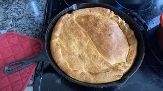 Making Cast Iron Upside Down Pizza a TikTok Recipe [upl. by Gerta]