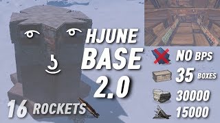 The EASIEST NOBLUEPRINTS RUST BASE of 2018 16 Rockets [upl. by Johanan]