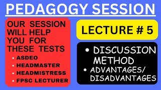 Lecture  5 Discussion Method of Teaching  Discussion Method Meaning Types Merits amp Demerits [upl. by Gamber]