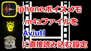 Aviutl iphoneボイスメモ m4aファイルを読み込む設定を解説 [upl. by Nomolas]