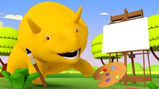 Dino il Dinosauro  Imparare le Forme  👶 Cartone animato educativo per i bambini [upl. by Crow]