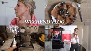 WEEKEND VLOG protein pancake recipe Jay’s surprise for me natural makeup look church  groceries [upl. by Costa66]