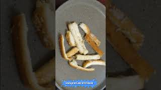 Dominos Style Garlic Bread Stick from leftover bread  How to make Garlic Bread at home on tawa [upl. by Elaen]