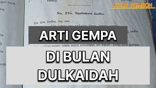 ARTI GEMPA DI BULAN DULKAIDAH SELO [upl. by Yelnet]