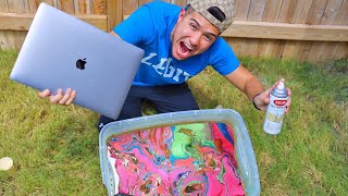 Hydro Dipping Sarah Grace Macbook Prank [upl. by Attennot]