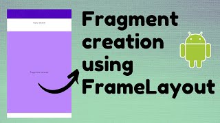 Fragment creation using Framelayout  TechViewHub  Android Studio [upl. by Idalia]