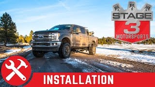 2017 F250 and F350 Super Duty BDS 4quot Radius Arm Lift Kit Install [upl. by Ellga]