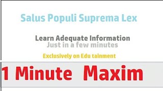 salus populi suprema lex [upl. by Naelopan79]