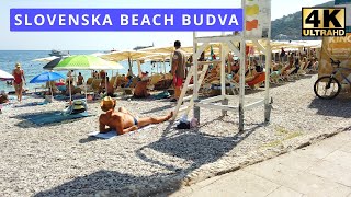 đźŹ–ď¸ŹSlovenska BeachđźŚžBudvađźŚ´Montenegrođź‡˛đź‡Ş2024đź“·4K60 [upl. by Kadner]