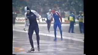 World Championships Sprint Heerenveen 1989  1000 m Jansen  Zhelezovskiy WR [upl. by Uolyram]