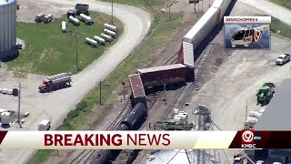 Downtown Braymer Missouri evacuated after train derails near South Main Street [upl. by Grigson]