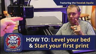 How to Level Your Bed on Your Voxelab Aquila 3D Printer [upl. by Arykahs23]