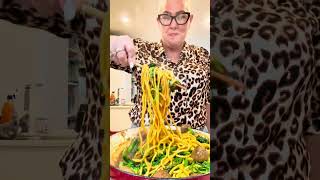 4 Ingredient Hoisin Meatballs and Noodles meatballs noodles easyrecipe 4ingredientsrecipe [upl. by Omrellig661]