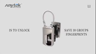 Anytek L1 Fingerprint Lock Waterproof Antitheft Padlock [upl. by Haas479]