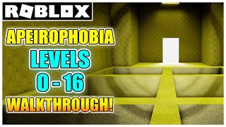 Apeirophobia  Level 0 to 16  Full Walkthrough HOW TO BEAT Escaping The Backrooms ROBLOX [upl. by Gore]