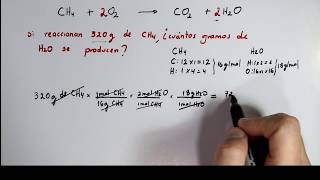 Estequiometría Cálculos gramosgramos en una reacción Química [upl. by Kerianne]