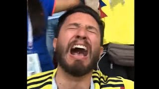 GOL DE YERRY MINA A INGLATERRA  ASI REACCIONARON LOS COLOMBIANOS [upl. by Deland918]