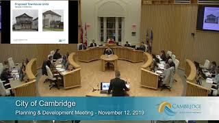 City of Cambridge Planning and Development Committee – November 12 2019 [upl. by Tirrej459]