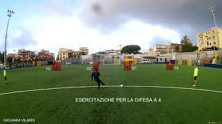 Esercizio Allenamento Difesa a 4 [upl. by Alleon]