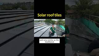 Solar roof tile construction site [upl. by Eenar540]