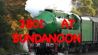 3801 STEAM TRAIN AT BUNDANOON AUSTRALIA NSW [upl. by Ailahk]