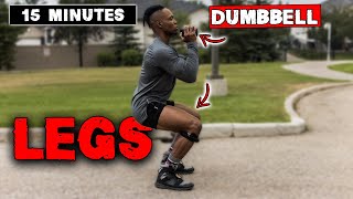 15 MINUTE LIGHTWEIGHT DUMBBELL LEG WORKOUT [upl. by Ramsdell]