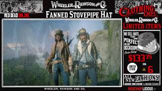 Red Dead Online Limited Items  FANNED STOVEPIPE HAT [upl. by Otes]