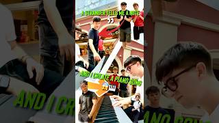 With 1 NOTE this guy created a Piano Song on a Public Piano😱🎹 publicpiano reaction piano music [upl. by Aifos893]