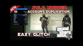 SOLO GTA ONLINE DUPLICATE YOUR MODDED ACCOUNTS GTA 5 ACCOUNT DUPLICATION GLITCH STILL WORKING [upl. by Ocirrej]