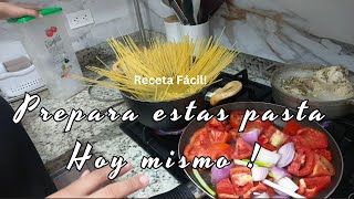 PREPARA ESTAS DELICIOSAS PASTAS HOY MISMO RECETA PARA CUANDO NO TENGAS TIEMPO ⌚🍝cocinaconmigo [upl. by Benn]