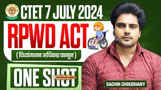 CTET JULY 2024 RPWD ACT by Sachin choudhary live 8pm [upl. by Leunad772]