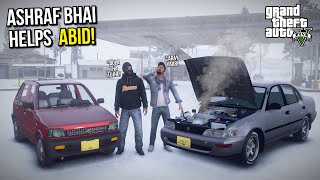 ASHRAF BHAI HELPING ABID IN SNOW FALL  GTA 5 MODS PAKISTAN [upl. by Thgiwd]