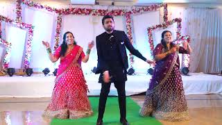 Grooms Sisters Dance performance  Mauja hi mauja  Mahi ve  Nach baliye Sangeet performance [upl. by Neit]