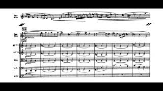 Jacques Ibert  Concertino da Camera for Alto Saxophone and Orchestra 1935 ScoreVideo [upl. by Aiuqenehs]