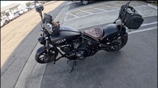 Custom Indian Chief Darkhorse on freeway [upl. by Enyrb53]