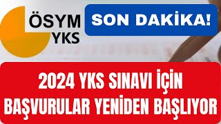 📢SON DAKİKA 2024 YKS SINAVI BAŞVURULARI YENİDEN BAŞLIYOR  AÇIKLAMA YAKINDA OLACAK 2024yks yök [upl. by Sevein]