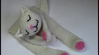 Haken  tutorial 42 slappe knuffelkat [upl. by Namhar]