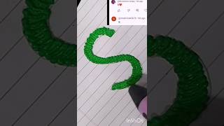 3d pen S letter writing 😍shortvideo art 3dpen youtubeshorts [upl. by Akinnor]