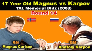 17 year Old Magnus Carlsen easily Beat Legendary Anatoly Karpov Carlsen vs Karpov [upl. by Sirob165]